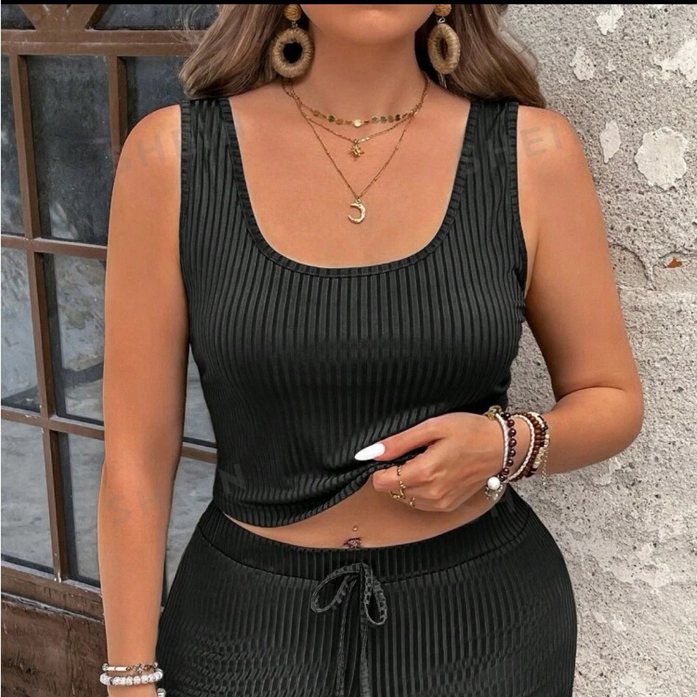 Black tank top